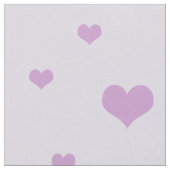 光薄紫カラー上の散在する紫のハート ファブリック (クローズアップ)