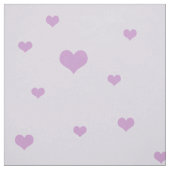 光薄紫カラー上の散在する紫のハート ファブリック (見本)