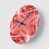 光赤と白路 ラウンド壁時計 (傾斜)
