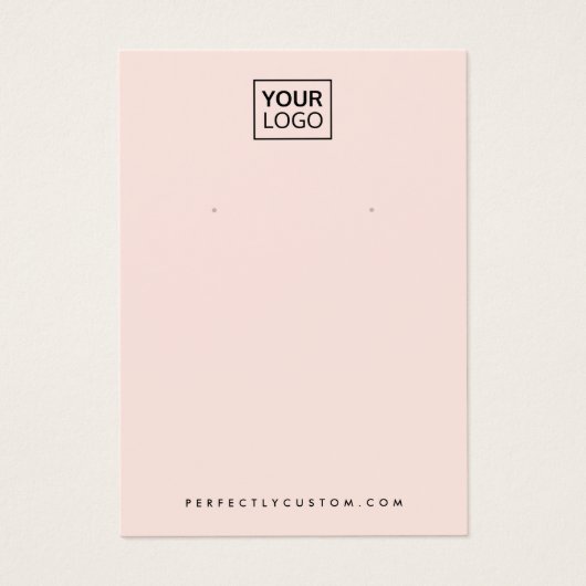 光赤面ピンクカスタムのロゴのイヤリングディスプレイカード (正面)