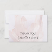光赤面ピンククリスタル結婚ズありがとう サンキューカード (正面)