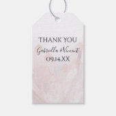 光赤面ピンククリスタル結婚式の引き出物ラベル ギフトタグ (正面)