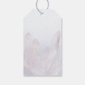 光赤面ピンククリスタル結婚式の引き出物ラベル ギフトタグ (裏面)