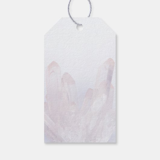 光赤面ピンククリスタル結婚式の引き出物ラベル ギフトタグ (裏面)