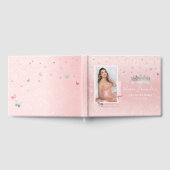 光赤面ピンクシルバーフォトエレガントキンセアニェラ ゲストブック (全面)