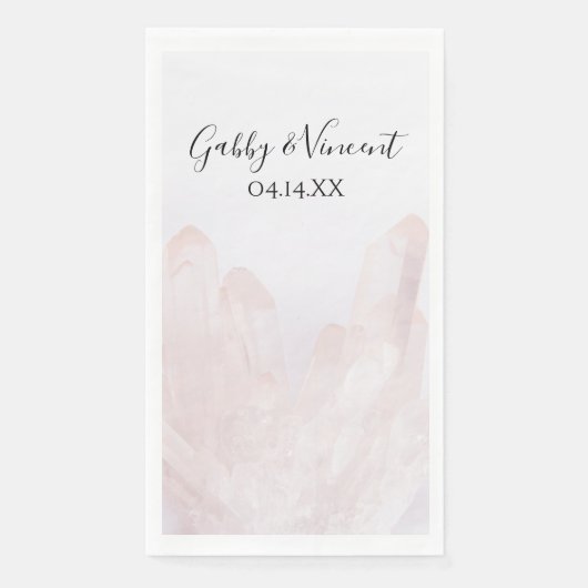 光赤面ピンク結婚結晶 (正面)