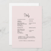 光赤面フローラバック結婚ズ詳細 招待状 (正面/裏面)