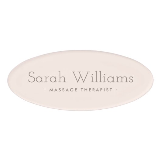 光赤面モダンピンクトレンディーサロンスパ 名札 (正面)