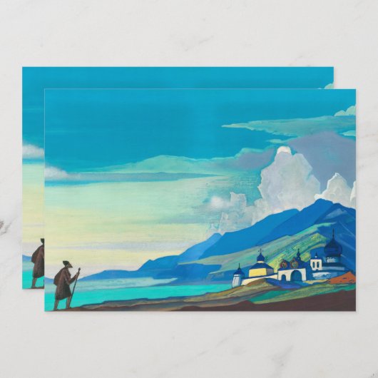 光輝ある都市への巡礼者 ニコラス・ロリッチ作 招待状 (正面/裏面)