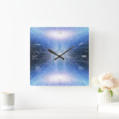 光輝くのオーラ スクエア壁時計 (ホーム)