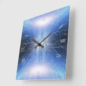 光輝くのオーラ スクエア壁時計 (傾斜)
