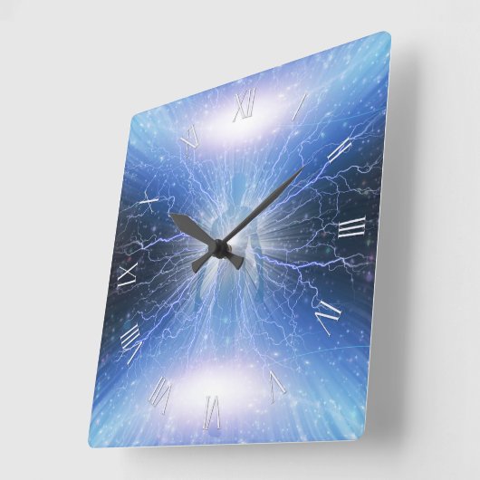 光輝くのオーラ スクエア壁時計 (傾斜)