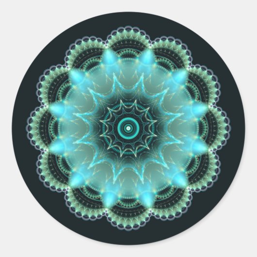 光輝星フラクタル曼荼羅 ラウンドシール (正面)