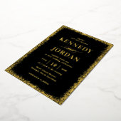 光輝箔実在モダン結婚式招待状 箔招待状 (回転した状態)