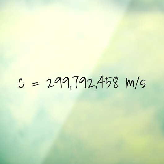 光速"c=299792458 m/s"数学/科学 ウィンドウサイン (シート3)