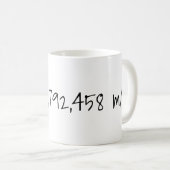 光速"c=299792458 m/s"数学/科学 コーヒーマグカップ (正面右)