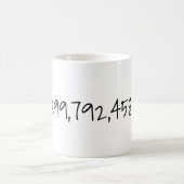 光速"c=299792458 m/s"数学/科学 コーヒーマグカップ (中央)