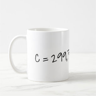 光速"c=299792458 m/s"数学/科学 コーヒーマグカップ