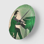 光遊錯覚スタイルのショパン ラウンド壁時計 (傾斜)