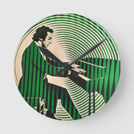 光遊錯覚スタイルのショパン ラウンド壁時計