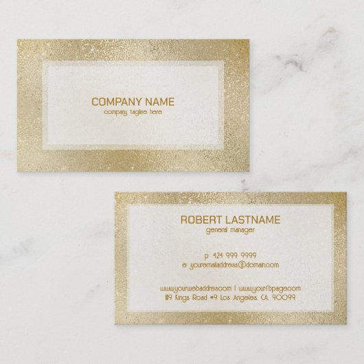 光金ゴールドきらめく虹色のテクスチャ 名刺 (正面/裏面)