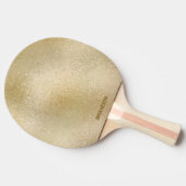 光金ゴールドの虹色の輝くガラスのテクスチャ 卓球ラケット (横)