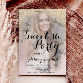 光金ゴールドエレガントグリッター写真予算Sweet 16