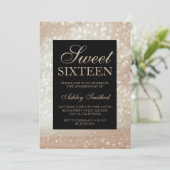光金ゴールドグリッタースパークエレガントルズシック甘い16 招待状 (スタンド正面)