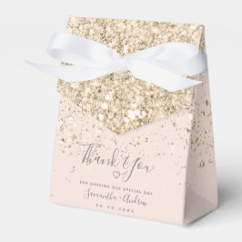 光金ゴールドグリッター赤面感謝していピンクユー結婚ズ フェイバーボックス