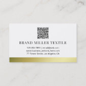 光金ゴールドフェイク金属QRコードモノグラム 名刺 (裏面)