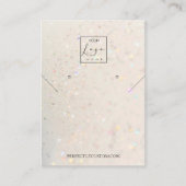 光金ゴールドホログラフィックグリッターネックレスピアス 名刺 (正面)