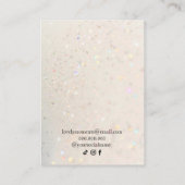 光金ゴールドホログラフィックグリッターネックレスピアス 名刺 (裏面)