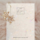 光金ゴールドホログラフィックグリッターネックレスピアス 名刺