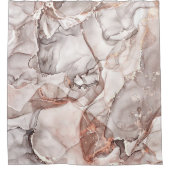 光金ゴールド大理石酸銀グリッター釉薬 シャワーカーテン (正面)