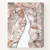 光金ゴールド大理石酸銀グリッター釉薬 ノートブック (裏面)