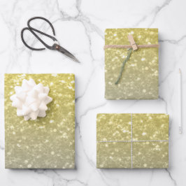 光金ゴールド銀の灰色の輝グラデーションきフェイク ラッピングペーパーシート