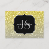 光金ゴールド銀灰色のスパークグラデーションルフェイクモノグラム 名刺 (裏面)