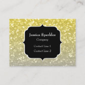 光金ゴールド銀灰色のスパークグラデーションルフェイクモノグラム 名刺 (正面)