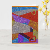 光関連抽象芸術ポップ・アートのアートグリーティングカード カード (黄色い花)