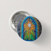 光3教会のステンドグラス窓 缶バッジ (正面&裏面)