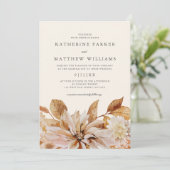 光+エレガント風通しの秋の水の色結婚の 招待状 (スタンド正面)