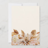 光+エレガント風通しの秋の水の色結婚の 招待状 (裏面)