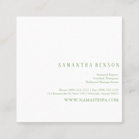 ©光 | Pink Lotus スクエア名刺 (裏面)