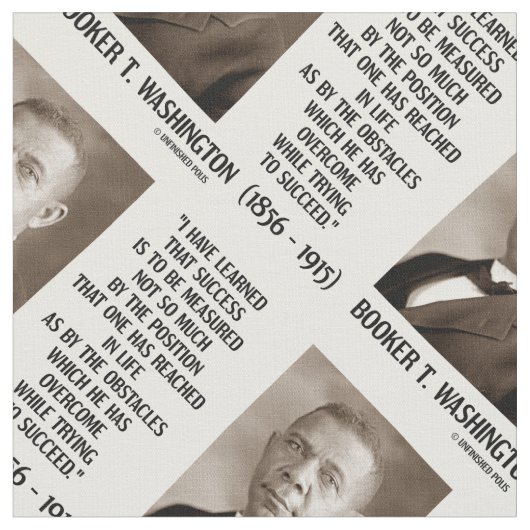 克服されるブッカーT.ワシントン州の障害は成功します ファブリック (クローズアップ)