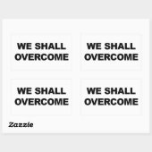 克服しよう 長方形シール (シート)