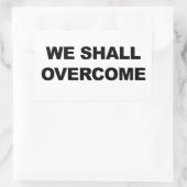 克服しよう 長方形シール (バッグ)