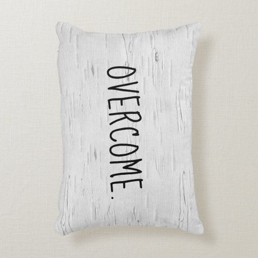 克服文字オン樺の木ツリーアクセント枕 アクセントクッション (正面(垂直))