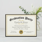 免状の卒業のパーティの招待状 招待状 (スタンド正面)