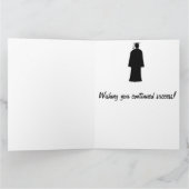 免状の黒い卒業生の帽子(男性)の大きい卒業は挨拶します カード (内部)