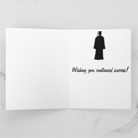 免状の黒い卒業生の帽子(男性)の大きい卒業は挨拶します カード (内部)